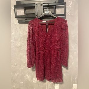 XL Maroon Romper